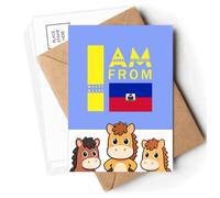 I Am From Haiti Art Deco Fashion Postcards Envelopes Cards Mailing Year Horse