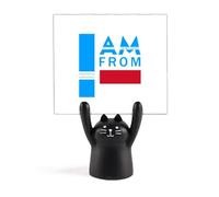 i am from indsia Art Deco Fashion Memo Holder Cartoon Black Cat Stand Decoration