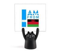 I Am from Malawi Art Deco Fashion Memo Holder Cartoon Black Cat Stand Decoration