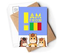 I Am From Mali Art Deco Fashion Postcards Envelopes Cards Mailing Year Horse