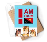I Am From Papua New Guinea Postcards Envelopes Cards Mailing Year Horse