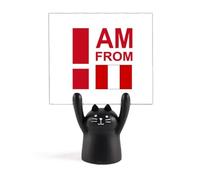 I Am from Peru Art Deco Fashion Memo Holder Cartoon Black Cat Stand Decoration