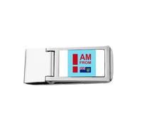 I Am from Pitcairn Islands Slim Money Clip Stainless Holder Pocket Wallet