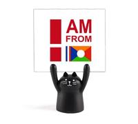 I Am from Reunion Art Deco Fashion Memo Holder Cartoon Black Cat Stand Decoration
