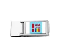I Am from Romania Art Deco Fashion Slim Money Clip Stainless Holder Pocket Wallet