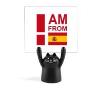 I Am from Spain Art Deco Fashion Memo Holder Cartoon Black Cat Stand Decoration