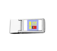 I Am from Timor Leste Art Deco Fashion Slim Money Clip Stainless Holder Pocket Wallet