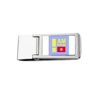 I Am from Tunisia Art Deco Fashion Slim Money Clip Stainless Holder Pocket Wallet