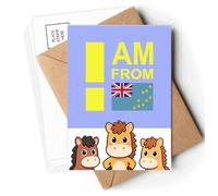 I Am From Tuvalu Art Deco Fashion Postcards Envelopes Cards Mailing Year Horse