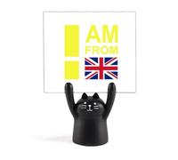 I Am from United Kingdom Art Deco Fashion Memo Holder Cartoon Black Cat Stand Decoration