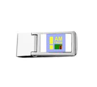I Am from Zambia Art Deco Fashion Slim Money Clip Stainless Holder Pocket Wallet