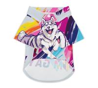 I Am Gay LGBT Siberian Husky Hawaii Shirt Print Dog Clothes T-Shirt Beach for Puppy Cat 3XL