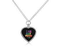 I Am Gay Proud Of It Pet Ashes Necklace Memorial Jewelry Dog Cat Keepsake Funeral Urn Pendant for Men Women
