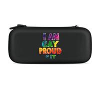 I Am Gay Proud of It Storage Bag Compatible with Switch Portable Carrying Case Protector Bags with 15 Games Accessories