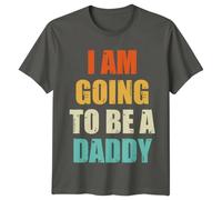 I Am Going to Be A Daddy Mens T-Shirt New Dad Pregnancy Announcement Graphic Tee for Men M Light Graphite