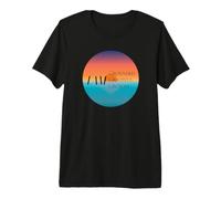 I AM Grounded Grateful Growing Sunset Affirmation Premium T-Shirt