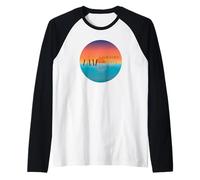 I AM Grounded Grateful Growing Sunset Affirmation Raglan Baseball Tee