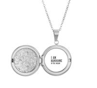 I Am Handsome In The Dream Locket Necklace Hold Picture Jewelry Birthday Gift