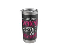I Am Her Voice She is My Heart Stainless Steel Insulated Tumbler