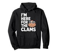 I Am Here For The Clams Beach Seafood Humor Ocean Sand Pullover Hoodie