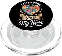 I Am His Voice He Is My Heart Pride PopSockets PopGrip for MagSafe