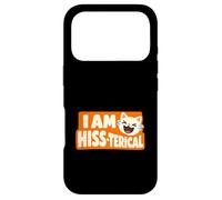 I Am Hiss-terical Funny Cat Pun Laughing Kitty Case for iPhone 17 Pro