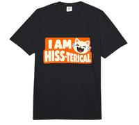 I Am Hiss-terical Funny Cat Pun Laughing Kitty Comfort Colors Adult Heavyweight T-Shirt