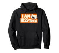 I Am Hiss-terical Funny Cat Pun Laughing Kitty Pullover Hoodie
