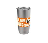 I Am Hiss-terical Funny Cat Pun Laughing Kitty Stainless Steel Insulated Tumbler