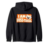 I Am Hiss-terical Funny Cat Pun Laughing Kitty Zip Hoodie