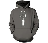 I am Iron Man Unisex Hoodie - Grey Large