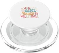 I Am Just a Girl Who Loves Volleyball Simple Sporty Look PopSockets PopGrip for MagSafe