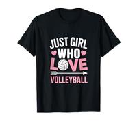 I Am Just a Girl Who Loves Volleyball Simple Sporty Look T-Shirt