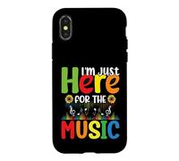 I Am Just Here For The Music Fun Typography Case for iPhone X/XS