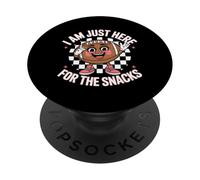 I Am Just Here For The Snacks Fantasy Football Fans Women PopSockets Adhesive PopGrip