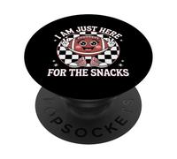 I Am Just Here For The Snacks Fantasy Football Fans Women PopSockets Adhesive PopGrip
