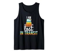 I Am Lost In Transit Luggage Pun Vacation Lovers Tank Top