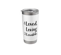 I Am Loved Loving & Lovable Embrace Self-Worth & Positivity Stainless Steel Insulated Tumbler