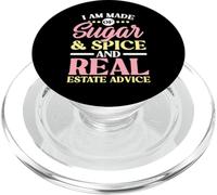 I Am Made Of Sugar And Spice And Real Estate Advice Realtor PopSockets PopGrip for MagSafe