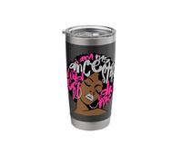 I Am My Ancestors Dreams Hot Pink Bubblegum Afro Black Queen Stainless Steel Insulated Tumbler