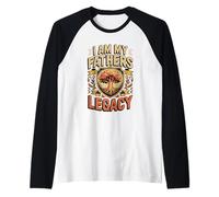 I Am My Fathers Legacy Dad in Heaven Raglan Baseball Tee