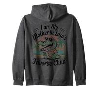 I Am My Mother In Laws Favorite Child Beach Palm Tree Zip Hoodie
