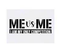'I Am My Only Competition Motivational Text' Temporary Tattoo - Water Resistant, Skin-Safe, Non-Toxic Transfer (TO00081717)