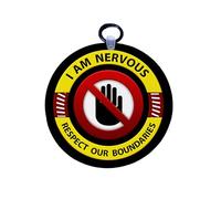 I am Nervous - Respect Our Boundaries - Training & Awareness Patch Tab - NonVerbal Communication and Advocacy for Dog Training - Nervous Dogs