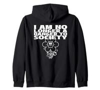 I Am No Longer A Danger To Society Funny Weird Statement Zip Hoodie