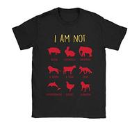 I Am Not A Mens T-Shirt Large Black Vegan Vegetarian Gift Present Awareness