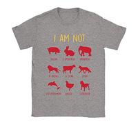 I Am Not A Mens T-Shirt Large Grey Vegan Vegetarian Gift Present Awareness