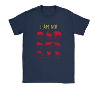 I Am Not A Mens T-Shirt Vegan Vegetarian Politics Animal Lover Gift Present Navy