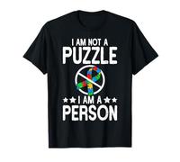 I Am Not A Puzzle I Am A Person Autism Message T-Shirt