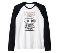 I Am Not A Robot Cute Kawaii AI Gamer Raglan Baseball Tee